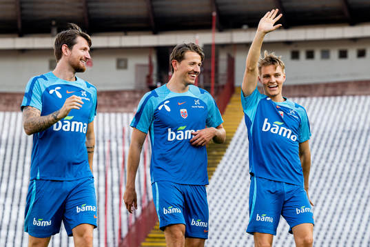 Stefan Strandberg, Sander Berge and Martin Ødegaard of the