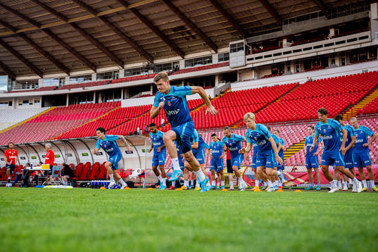 Alexander Sørloth of the Norwegian national football team