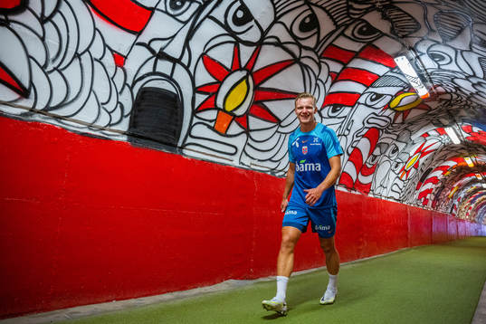 Marius Lode of the Norwegian national football team