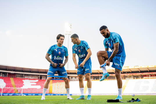 Mathias Normann, Mohamed Elyounoussi and Joshua King of the