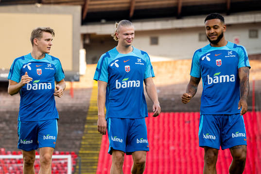 Martin Ødegaard, Erling Braut Haaland and Joshua King of