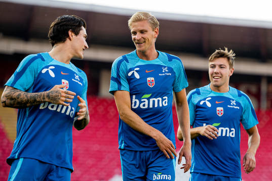 Mathias Normann, Morten Thorsby and Fredrik André Bjørkan