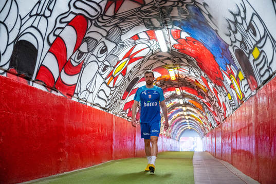 Brede Moe of the Norwegian national football team