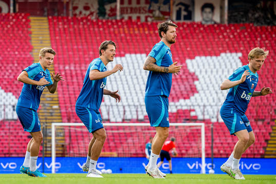 Martin Ødegaard, Sander Berge, Stefan Strandberg and Mats