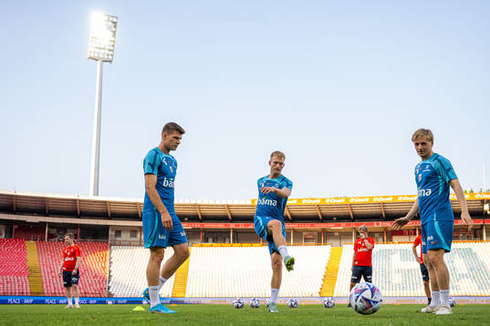Alexander Sørloth, Andreas Hanche-Olsen and Mats Møller