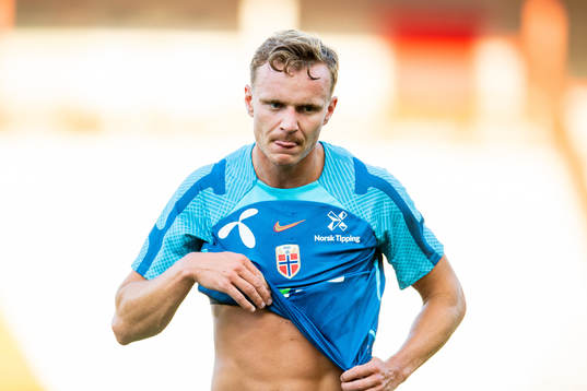 Marius Lode of the Norwegian national football team