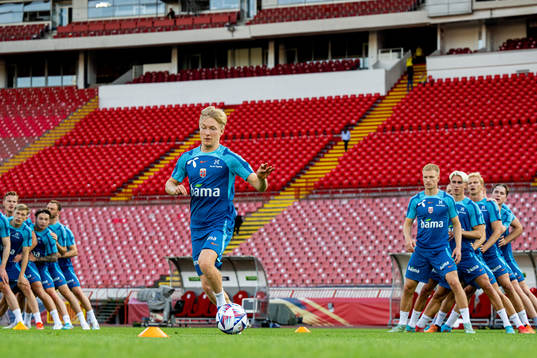Birger Meling of the Norwegian national football team