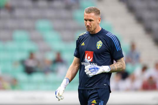 Goalkeeper Robin Olsen of Sweden