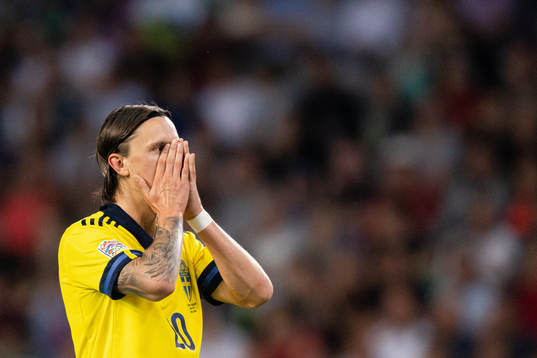 Kristoffer Olsson of Sweden looks dejected