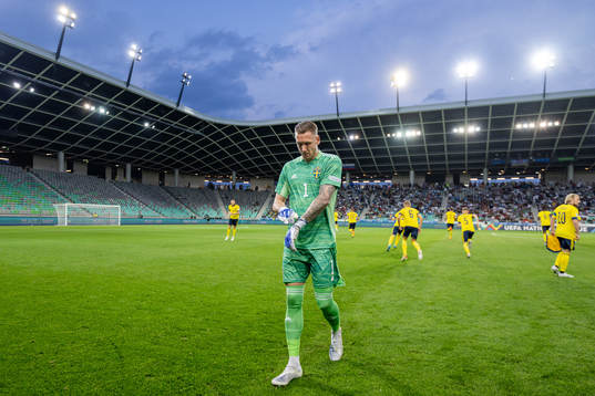 Goalkeeper Robin Olsen of Sweden