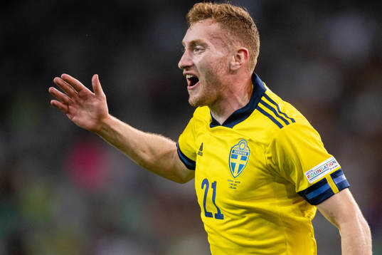 Dejan Kulusevski of Sweden reacts