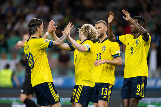 Kristoffer Olsson, Emil Forsberg, Jesper Karlström and