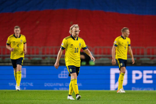 Joakim Nilsson, Emil Forsberg and Ludwig Augustinsson of