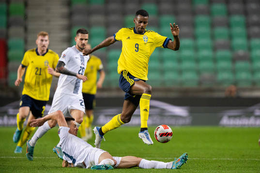 Gregor Sikošek of Slovenia and Alexander Isak of Sweden