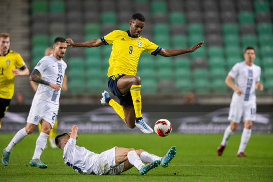 Gregor Sikošek of Slovenia and Alexander Isak of Sweden