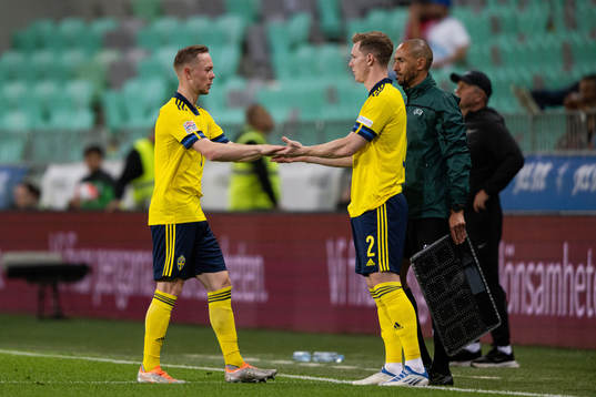Joel Andersson and Emil Krafth of Sweden