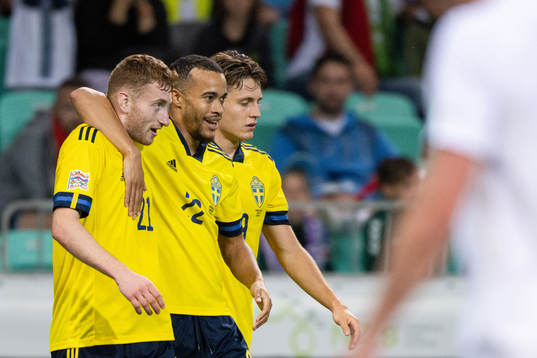 Dejan Kulusevski , Robin Quaison and Mattias Svanberg of