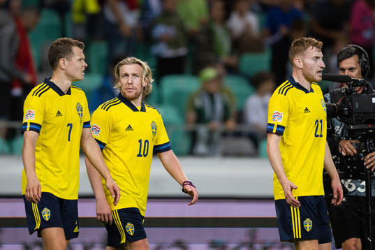 Mattias Svanberg, Emil Forsberg and Dejan Kulusevski of