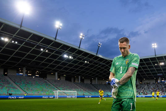 Goalkeeper Robin Olsen of Sweden
