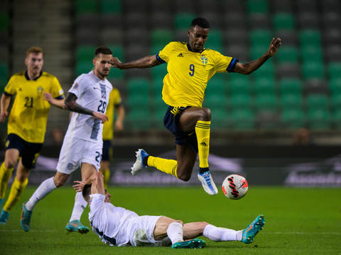 Gregor Sikosek of Slovenia and Alexander Isak of Sweden
