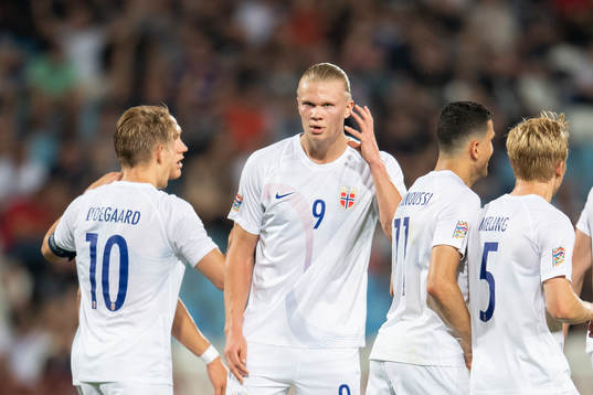 Erling Braut Haaland of Norway celebrates