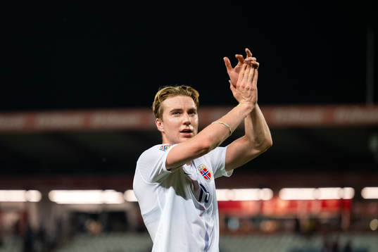 Kristian Thorstvedt of Norway celebrates