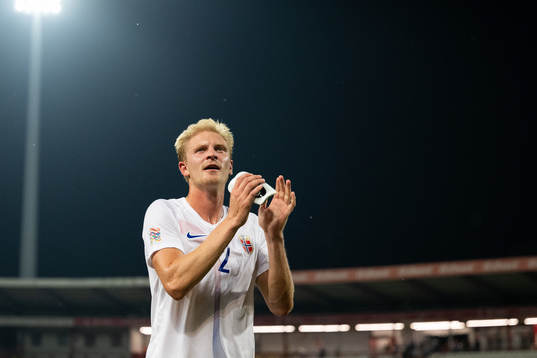 Morten Thorsby of Norway celebrates
