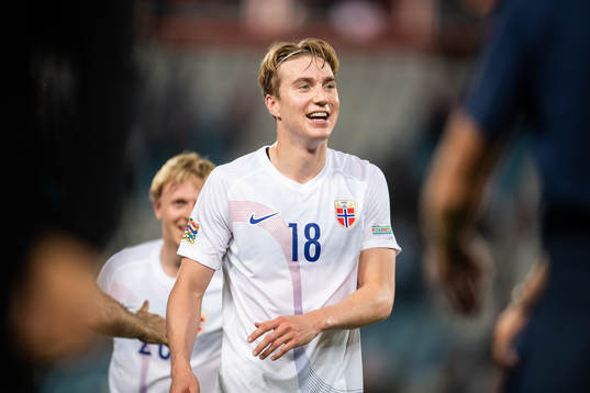 Kristian Thorstvedt of Norway celebrates