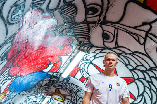 Erling Braut Haaland of Norway at half-time