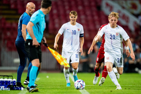 Ståle Solbakken, head coach of Norway, Martin Ødegaard