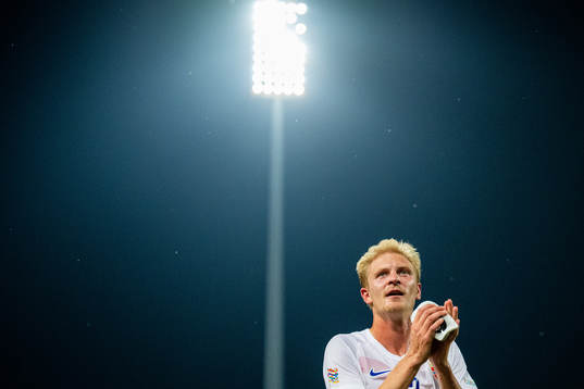 Morten Thorsby of Norway celebrates