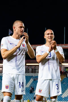 Julian Ryerson and Leo Skiri Østigård of Norway celebrate
