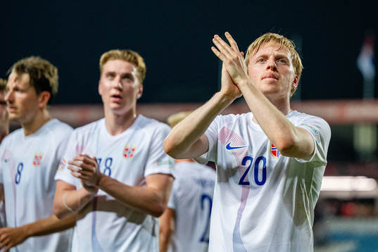 Mats Møller Dæhli of Norway celebrates