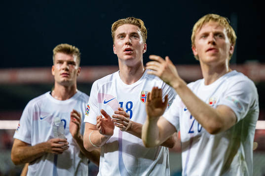 Kristian Thorstvedt of Norway celebrates