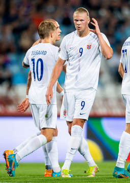 Erling Braut Haaland of Norway celebrates