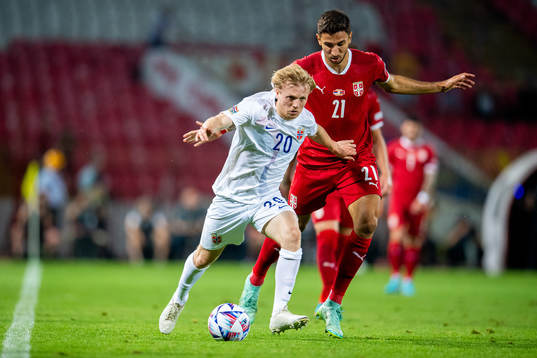 Mats Møller Dæhli of Norway and Marko Grujić of Serbia