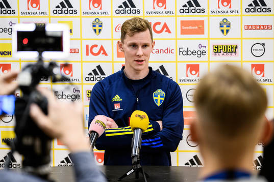 Emil Krafth of the Swedish national football team