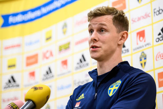 Emil Krafth of the Swedish national football team