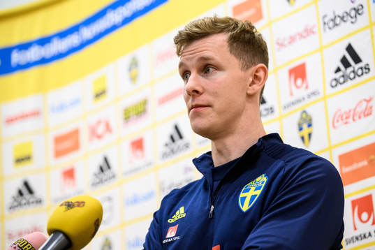 Emil Krafth of the Swedish national football team