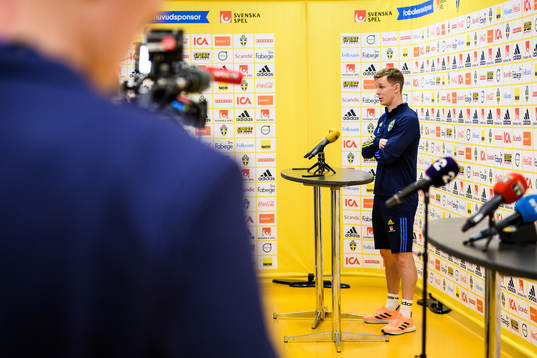 Emil Krafth of the Swedish national football team