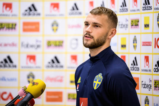 Jesper Karlström of the Swedish national football team