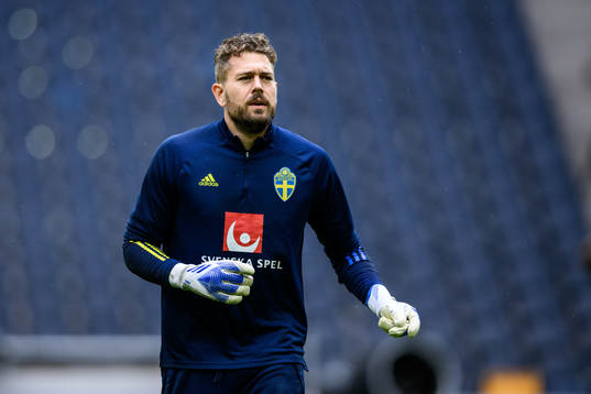 goalkeeper Kristoffer Nordfeldt of the Swedish national