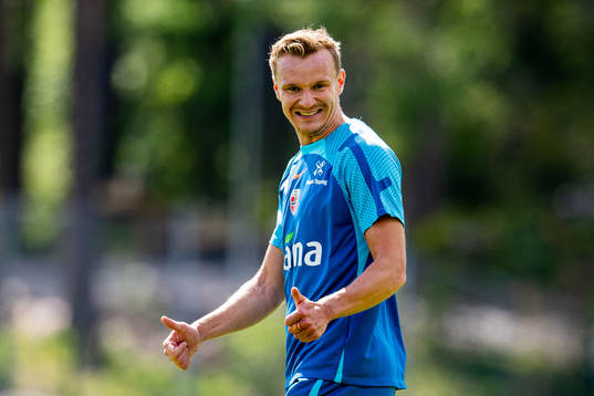 Marius Lode of the Norwegian national football team