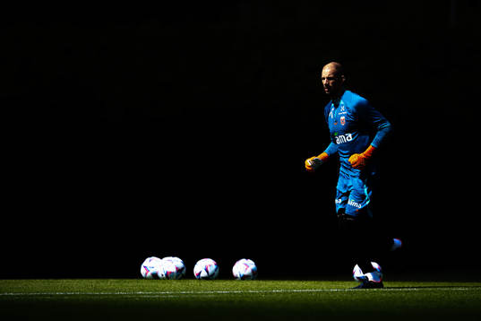 Goalkeeper André Hansen of the Norwegian national football