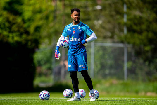 Goalkeeper Sten Grytebust of the Norwegian national