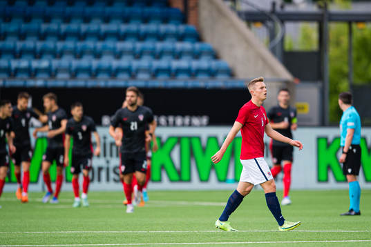 Johan Hove of Norway looks dejected