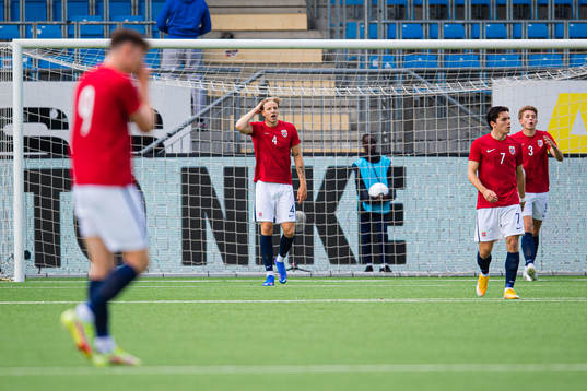 Jesper Norman Daland of Norway looks dejected