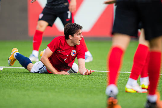 Hugo Vegard Vetlesen of Norway reacts