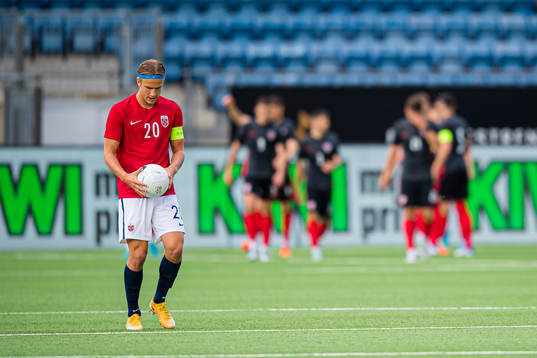 Erik Botheim of Norway looks dejected