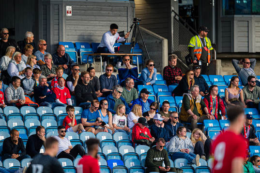 Spectators in the stands